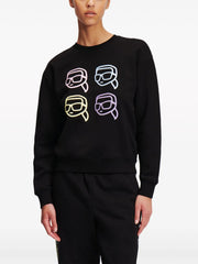 KARL LAGERFELD IKONIK OUTLINE ORGANIC-COTTON SWEATSHIRT