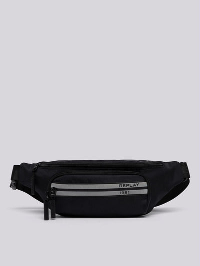 REPLAY WAIST BAG IN TEXTURED RECYCLED POLY